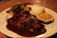        cafe cabure chicken mole 
  - Costa Rica