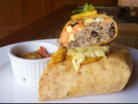        Breakfast Burrito At The Buddha Eyes Resturant
  - Costa Rica