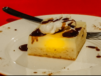        cheese cake at la leona eco lodge 
  - Costa Rica