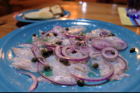        coral caribe sea bass carpaccio 
  - Costa Rica