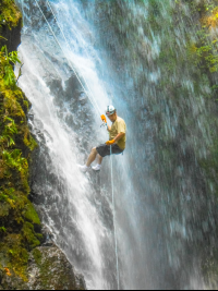        Man Rappelling Down Waterfall Horseback Rapelling Tour Rancho Tropical Matapalo Jpg
  - Costa Rica