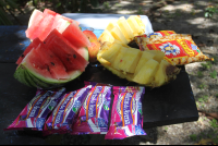       Watermelon Pineapple Granola Bar Snacks Cabo Blanco Tour
  - Costa Rica