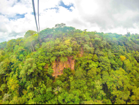        Cable Crossing Valley From One Side To The Other Tizati Zip Line Rincon De La Vieja
  - Costa Rica