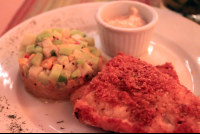        sofia platain encrusted sea bass 
  - Costa Rica