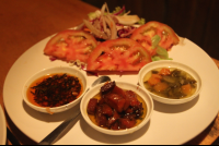        Salad With Dips For Tenderloin At Casa Del Mar Restaurant
  - Costa Rica
