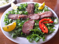        smoked swordfish carpaccio 
  - Costa Rica