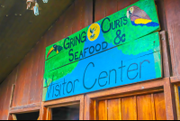        Gingo Curts Seafood And Visitor Center Sign
  - Costa Rica