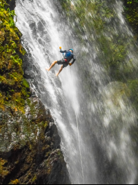        Horseback Rapelling Tour Rancho Tropical Matapalo Man Rappelling
  - Costa Rica