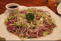        tabanuco tuna carpaccio 
  - Costa Rica