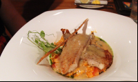        don rufinos tilapia over cab risotto 
  - Costa Rica