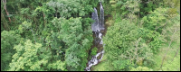        Las Gemelas Double Cascade Waterfall View From Zipline Cable
  - Costa Rica