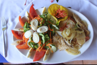        grilled fish salad plate costacoral 
  - Costa Rica