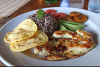        gallo pinto grilled chicken tortillas elsabordemitierra 
  - Costa Rica
