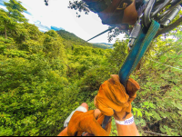        Starting The Second Cable Of White River Canyon Zip Line Rincon De La Vieja
  - Costa Rica