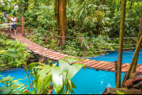        Hanging Bridge Lateral View With Celeste River
  - Costa Rica