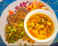        Lentls Vegetable Soup And Salad
  - Costa Rica
