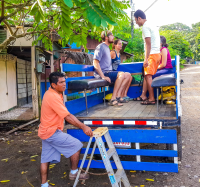        Boarding Truck To Canopy Tour
  - Costa Rica