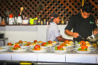        La Leona Staff Preparing Dinner Costa Rica
  - Costa Rica