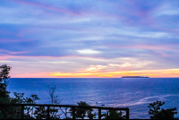        sunset with cano island view 
  - Costa Rica
