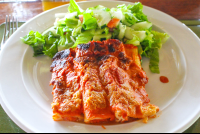        Canneloni With Salad Las Caletas Lodge
  - Costa Rica