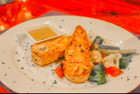        Grilled Fish With Vegetables Aguila De Osa Drake Bay
  - Costa Rica