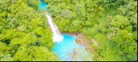        Celeste River Waterfall Aerial View With Step Trail Dji
  - Costa Rica