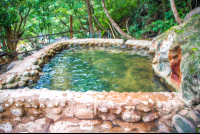        Side View Of Cement Pool Hot Springs Pools Rincon De La Vieja
  - Costa Rica