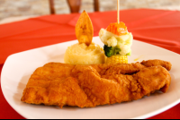        Breaded Fish Filet At Playa Carmen Restaurant
  - Costa Rica