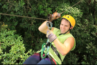        chiclets canopy tour closeup 
  - Costa Rica