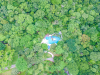       Aerial View Of Spa Facilities And Hotel In Borinquen Property Rincon De La Vieja Volcano
  - Costa Rica