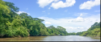       blue skies at tempisque river 
  - Costa Rica
