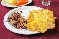        buffet breakfast gallo pinto with eggs mastico restaurant 
  - Costa Rica