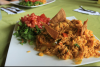        rio celeste restaurant arroz con pollo 
  - Costa Rica