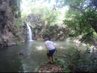       jumping la gata waterfall 
  - Costa Rica