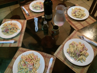        family dinner penne pasta
  - Costa Rica