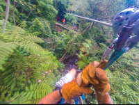        Riding After The Aerial Slide At The White River Canyon Zip Line Rincon De La Vieja
  - Costa Rica