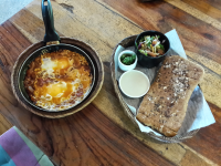        Shakshuka Feast Complete Olam Restaurant Santa Teresa Extra
  - Costa Rica