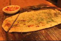        Garlic Bread With Criolla At Casa Del Mar Restaurant
  - Costa Rica