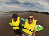       whale tail kayak tour looking cool 
  - Costa Rica