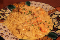        Fish Shrimp Spagetti At Ritmo Tropical
  - Costa Rica