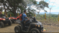        atv nosara tour stop to look at the ocean from the mountain
  - Costa Rica