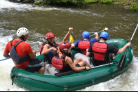        smiling on rapids 
  - Costa Rica