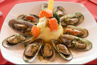        Garlic Mussels At Playa Carmen Restaurant
  - Costa Rica