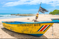        Playa Pelada La Pina Boat On Sand Nosara
  - Costa Rica