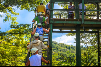        Going Up On The First Platform Osa Palmas Canopy Tour
  - Costa Rica