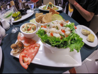        sea bass ceviche at mastico restaurant 
  - Costa Rica
