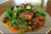        rancho margot chicken greens 
  - Costa Rica