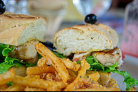        Grilled Chicken Sandwich Las Palmas Restaurante La Fortuna Arenal
  - Costa Rica