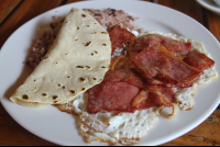        Ham Eggs Gallo Pinto Corn Tortilla
  - Costa Rica