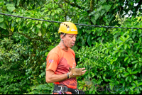        Guide Giving Security Briefing Los Canones Canopy Tour
  - Costa Rica